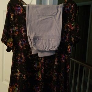 2xl classic t with TC grey leggings